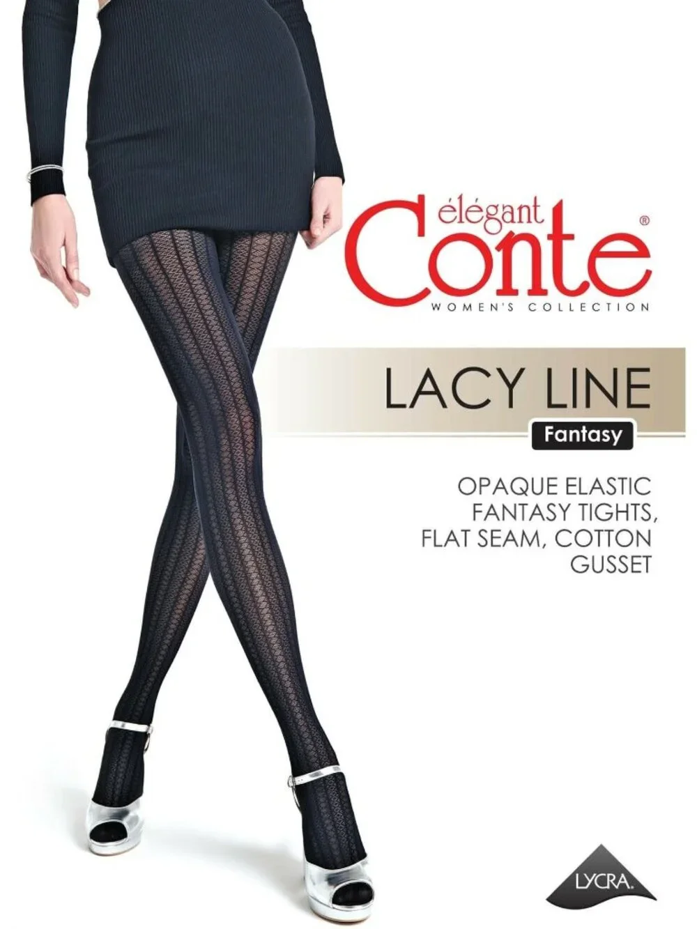Conte Lacy Line 30 Den - Fantasy Women's Tights with openwork pattern